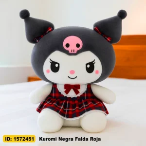 peluche cobija kuromi falda negra roja