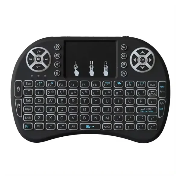 mini teclado inalámbrico airmouse android smart tv iluminado